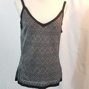 Dana Buchman Fine Gauge Sweater Tank Diamond Print Size XL